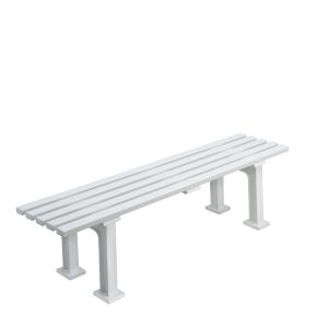 White Backless Bench 150cm