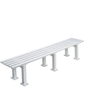 White Backless Bench 200cm